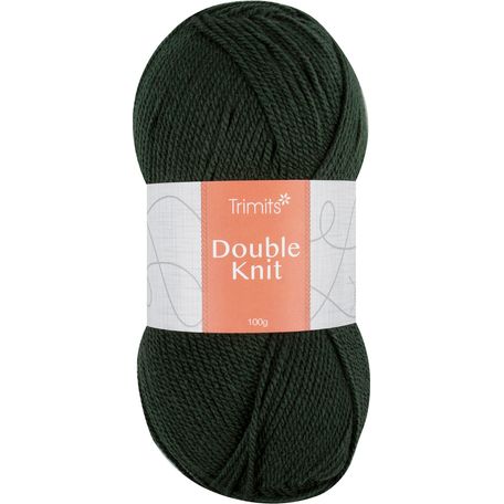 Trimits Knitting Yarn: Double Knitting: 6 x 100g: Bottle Green