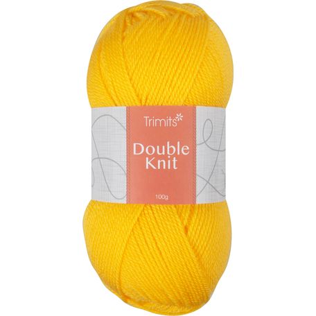 Trimits Knitting Yarn: Double Knitting: 6 x 100g: Yellow
