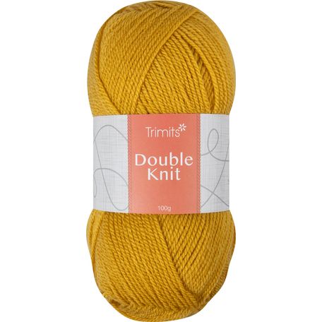 Trimits Knitting Yarn: Double Knitting: 6 x 100g: Mustard