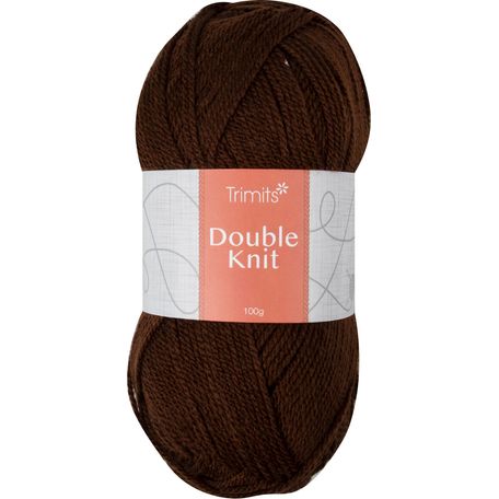 Trimits Knitting Yarn: Double Knitting: 6 x 100g: Chocolate