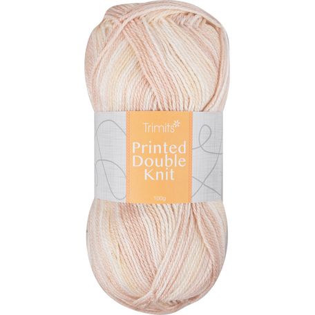 Trimits Knitting Yarn: Print: Double Knitting: 6 x 100g: Natural