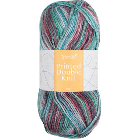 Trimits Knitting Yarn: Print: Double Knitting: 6 x 100g: Berry