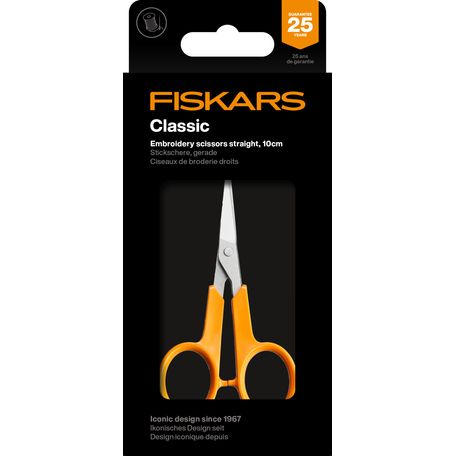 Fiskars Scissors: Classic: Embroidery: Straight: 10cm (F9807) - F1075061