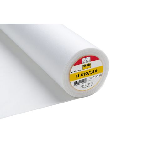 Interlining: Medium Weight: Ultra Soft: Iron-on: 25m x 90cm: White