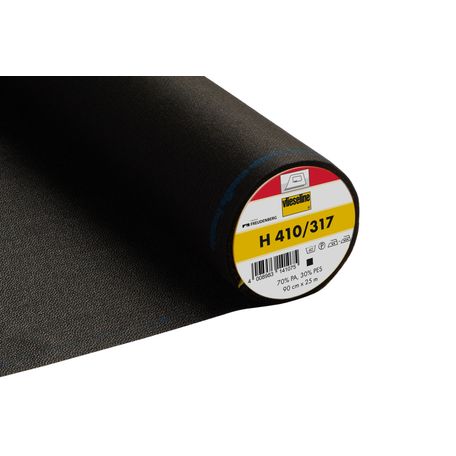 Interlining: Heavy: Easy Iron-on: 25m x 90cm: Black