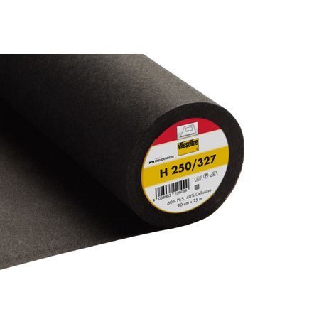 Interlining: Standard: Firm: Iron-on: 25m x 90cm: Charcoal