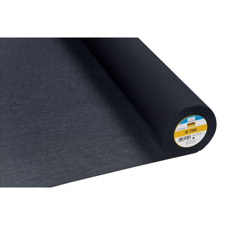 Interlining: Medium: Brushed Cotton: Woven: 25m x 90cm: Black