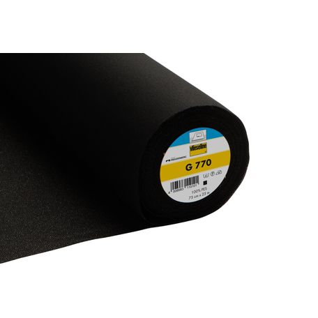 Interlining: Fusible: Woven: Bi Elastic: Black