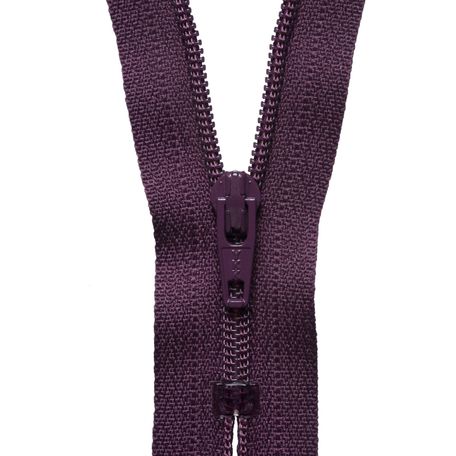 Dress and Skirt zip, closed end, 15cm Damson