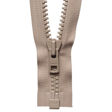 Ykk open end zip, 71cm, Fawn