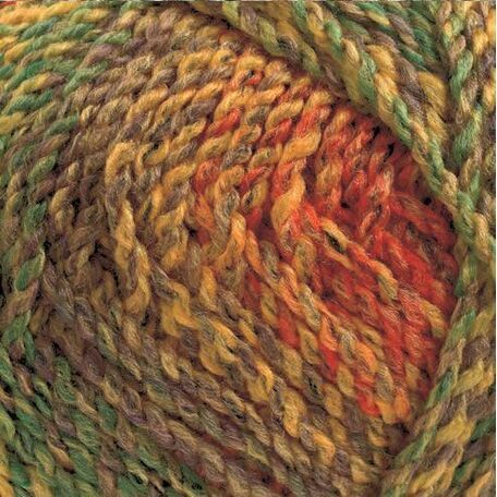 Marble Chunky Yarn - Orange and Green (200g)