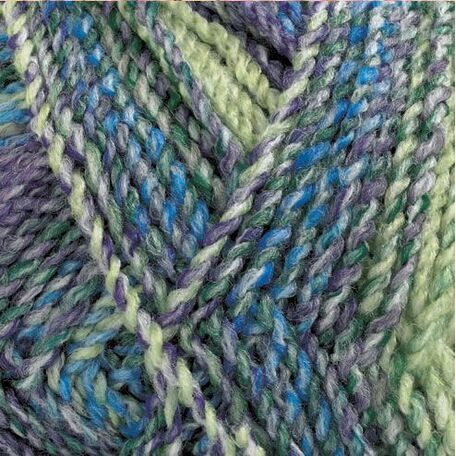 Marble Chunky Yarn - Purple and green (200g)