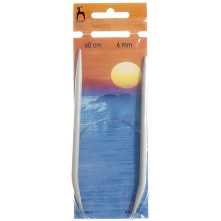 Pony Fixed Circular Classic Knitting Pins - 60cm x 6.00mm