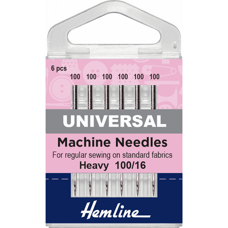 Hemline Universal Machine Needles - Heavy 100/16 - 5 Packs