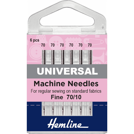Hemline Universal Sewing Machine Needles - Fine 70/10 - 5 Packs