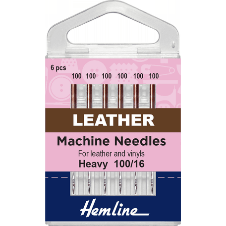 Hemline Leather Machine Needles - Heavy 100/16 - 5 Packs