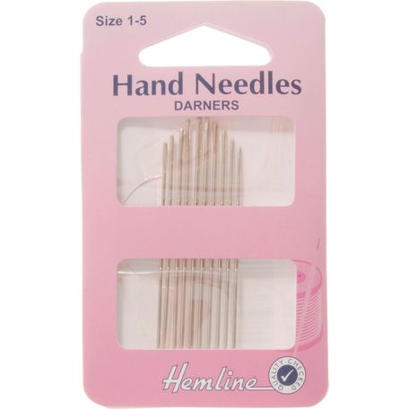 Hemline Hand Sewing Needles - Darner (Size 1-5) - 5 Packs