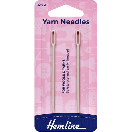 Hemline Wool & Yarn Plastic Hand Needles (2pcs)