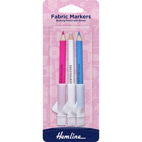 Hemline Dressmakers Pencils with Brush (3 Colours)