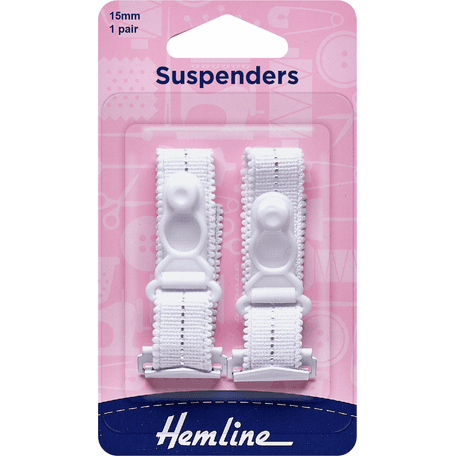 Hemline Suspenders - White