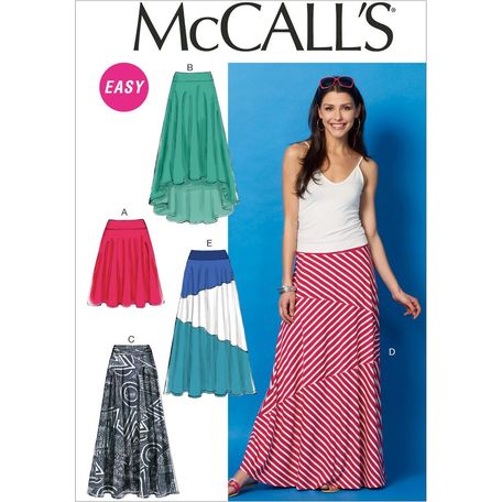 McCalls Pattern M6966 Misses' Knit Skirts