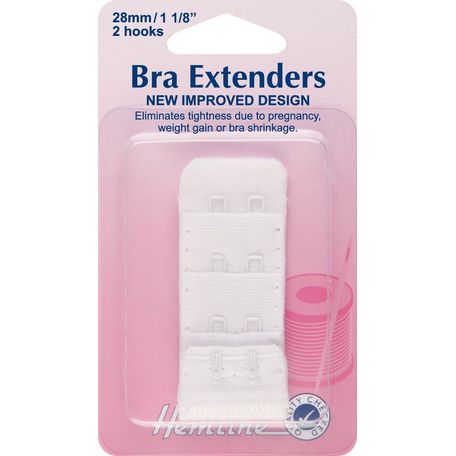 Hemline Bra Extenders - White (28mm)