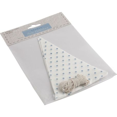 Make-Your-Own Bunting Kit: White with Blue Spot