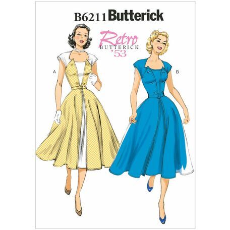 Butterick Pattern B6211 Misses' Pullover Wrap Dress and Belt
