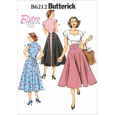 Butterick Pattern B6212 Misses' Pullover Back-Wrap Dress