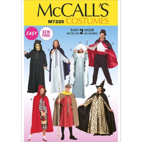 McCalls Pattern M7225 Misses'/Men's Cape and Tunic Costumes