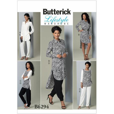 Butterick B6294 Tunic And Pants Zebra Style Pattern