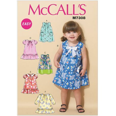 McCall's Sewing Pattern M7308 (Toddlers Dresses)