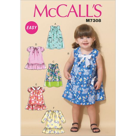 McCall's Sewing Pattern M7308 (Toddlers Dresses)