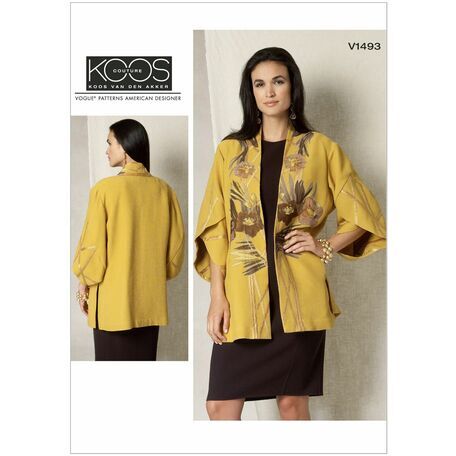 Vogue Koos Couture Sewing Pattern V1493 (Misses Jacket)