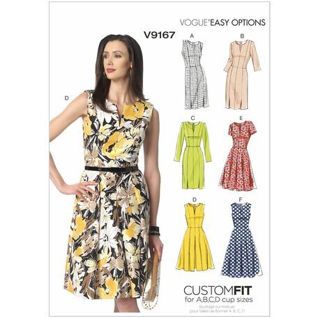 Vogue Sewing Pattern V9167 (Misses Dress)