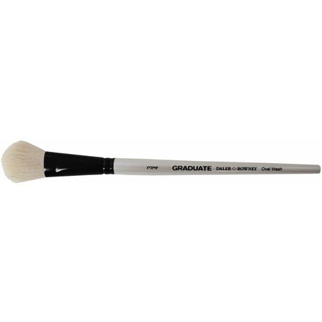 Graduate White Goat Oval Wash Brush (Size 0.75in)