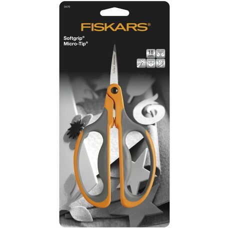 Fiskars Softgrip Micro-Tip Scissors - 18cm/7.08in