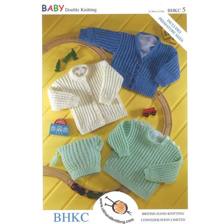 BHKC 5 DK Knitting Pattern - Sweater, Hat &amp; Cardigans