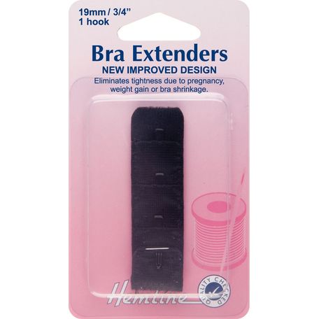 Hemline Bra Extenders - Black (19mm)