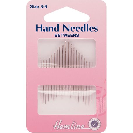 Hemline Between/Quilting Hand Needles - Size 3-9 - 5 Packs