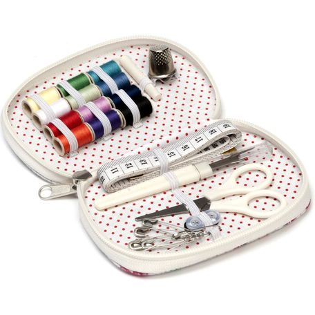 Zip Case Sewing Kit - Rose Spot