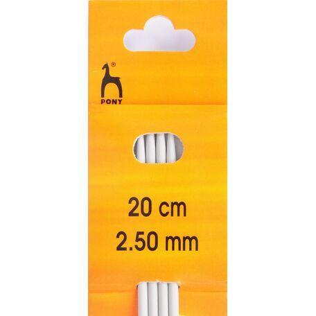 Pony Double Ended Knitting Needles - 20cm x 2.5mm (Set of 4)