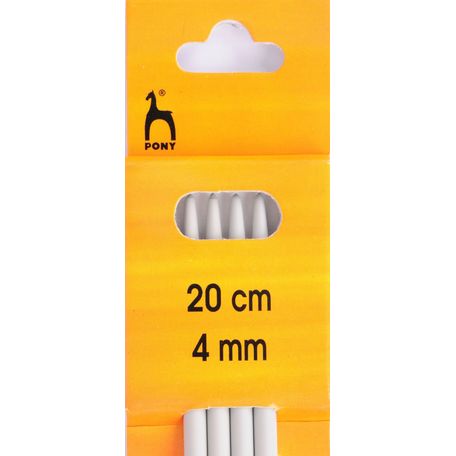 Pony Double Ended Knitting Needles - 20cm x 4mm (Set of 4)