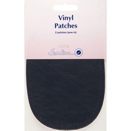 Hemline Sew-In Vinyl Patches - Navy