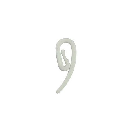 Pack of 30 Rufflette White Plastic R40 Curtain Hooks