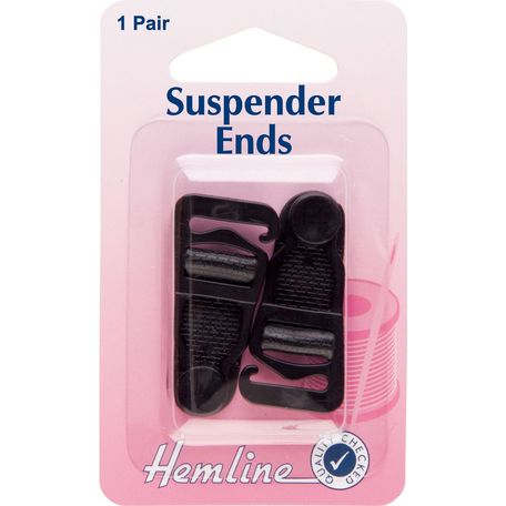 Hemline Suspender Ends - Black
