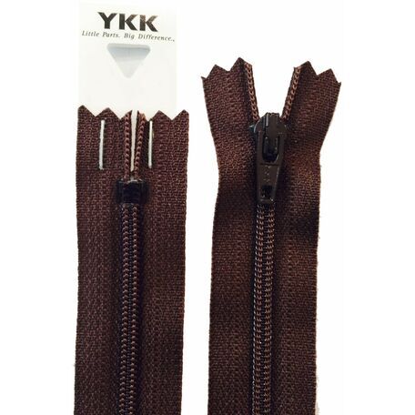 YKK Nylon Dress & Skirt Zip - Brown (20cm)