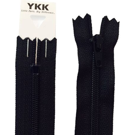 YKK Nylon Dress &amp; Skirt Zip - Black (36cm)