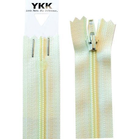 YKK Nylon Dress &amp; Skirt Zip - Cream (41cm)