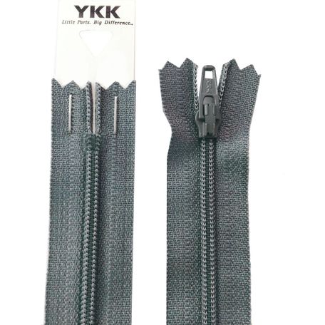 YKK Nylon Dress &amp; Skirt Zip - Dark Grey (41cm)